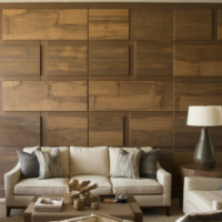 Living Room Panelling Enhances the Space with Depth and Character